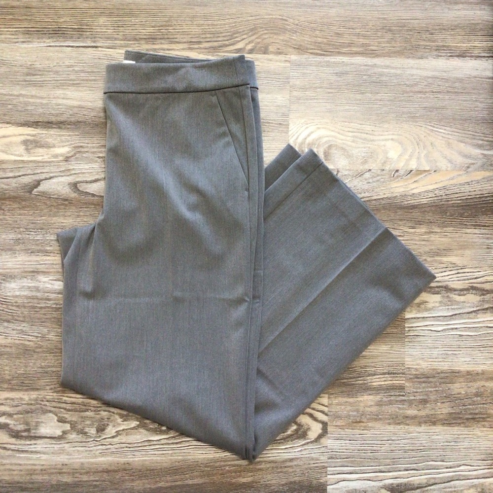 LOFT Gray Mid Rise Wide Leg Trouser Pants 10 NWT